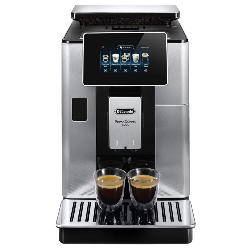Image of DeLonghi PrimaDonna Soul Fully Automatic Bean to Cup Machine - SilverBlack