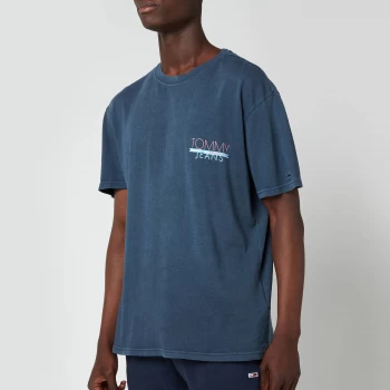 Image of Tommy Jeans Mens Vintage Graphic T-Shirt - Twilight Navy - L