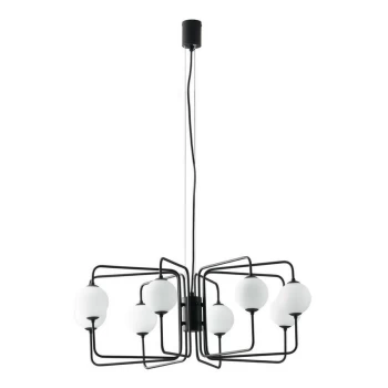 Image of Fan Europe Lighting - Fan Europe Neutron - 8 Light Globe Ceiling Pendant, Black Opal, G9