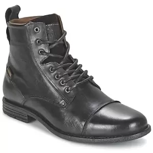 Image of Levis EMERSON LACE UP mens Mid Boots in Black,12