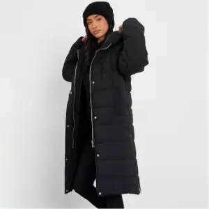 Image of I Saw It First Petite Longline Padded Hooded Gilet - Black