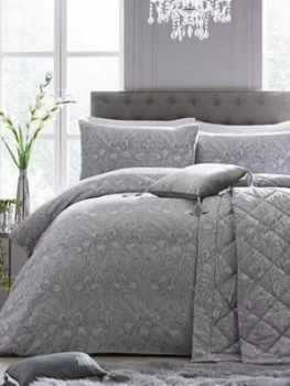 Image of Laurence Llewelyn-Bowen Llb Silver Iris Duvet Set - Sk