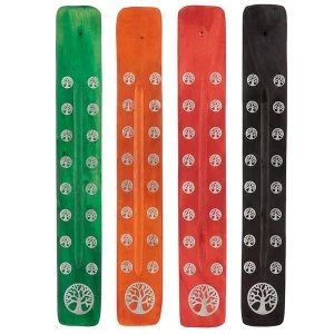 Image of Tree of Life Wooden Incense Burner (Pack Of 4) Ash Catcher