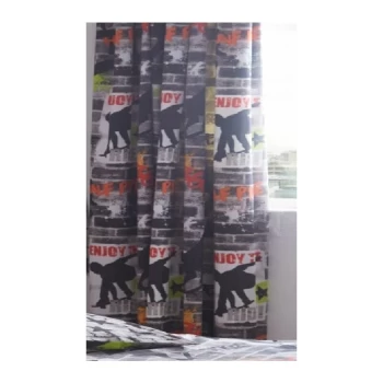 Image of Tricks Fully Lined Pencil Pleat Curtains Ready-Made Grey 66x72' - Grey