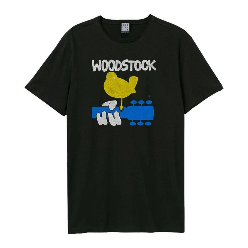 Image of Amplified Amplified Men Peace and Love Woodstock T-Shirt in Black Size: X-Small Black XS Male 5063806740858
