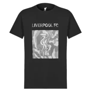 Image of Team Liverpool FC Cotton T Shirt Mens - Black