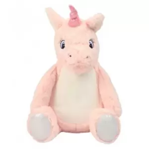 Image of Mumbles Pink Zippie Unicorn Soft Toy (One Size) (Pink)