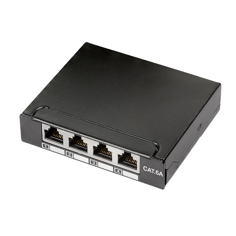 Image of LogiLink Cat.6A Patch Panel 4-Port mini desktop. shielded. black