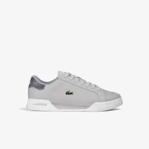 Image of Mens Lacoste Twin Serve Leather Trainers Size 12 UK Off White