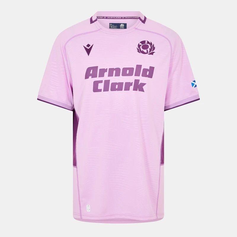 Image of Macron Scotland Rugby Away Shirt 2025 Mens Pink male Large