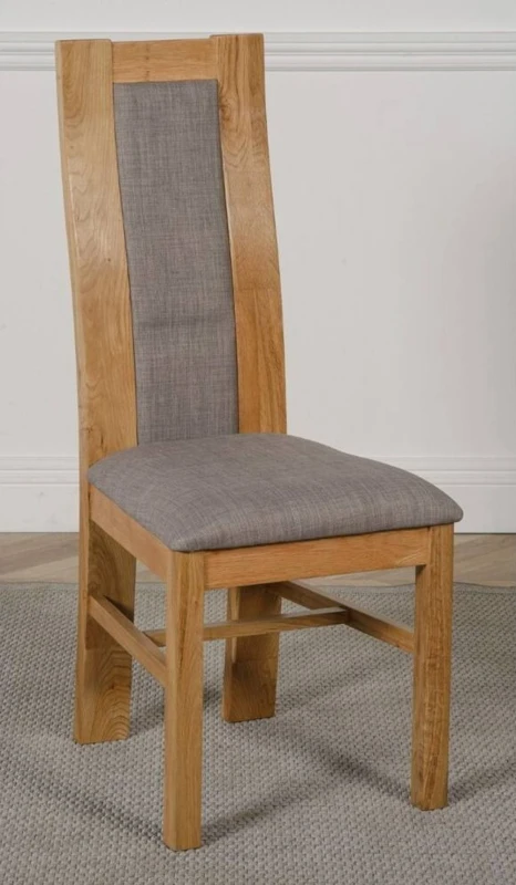 Image of Thats Furniture Stanford Solid Oak Dining Chairs for Dining Room or Kitchen in Brown Brown Unisex