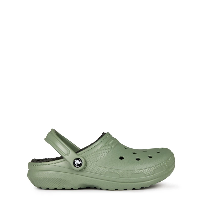 Image of Crocs Unisex Classic Lined Clogs Moss/Multi W8/M7