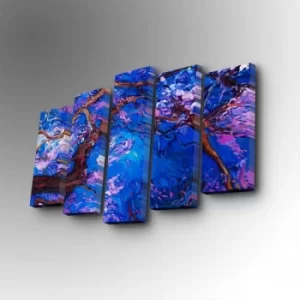 Image of 5PUC-134 Multicolor Decorative Canvas Painting (5 Pieces)