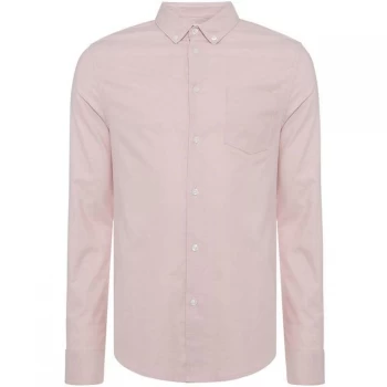 Image of Linea Hanson Stretch Slim Fit Long-Sleeve Oxford Shirt - Pink