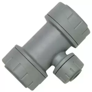 Image of Polypipe - PolyPlumb PB1115 15mm x 15mm x 10mm Reduced Branch Tee - Grey 5 Pack