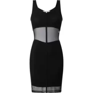Image of Calvin Klein Jeans Mesh Tank Dress - Black