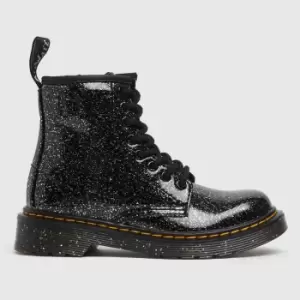 Image of Dr Martens Black & Silver 1460 Cosmic Glitter Girls Junior Boots