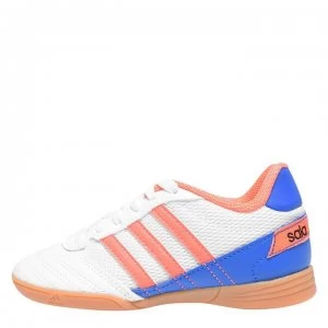 Image of adidas Super Sala Childrens Indoor Football Trainers - White/Coral/Blu