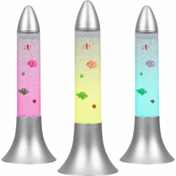 Image of Minisun - LED Bubble Lamp RGB Colour Changing Novelty Fish Light Tower Sensory Lighting - 40cm