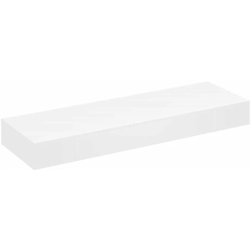 Image of VIDAXL White mdf Floating Wall Display Shelf 1 Drawer Book/DVD Storage Vidaxl 242188