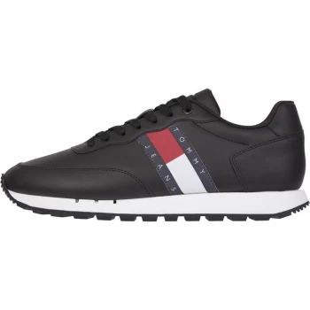 Image of Tommy Jeans Kemp Leather Running Trainers - Black BDS