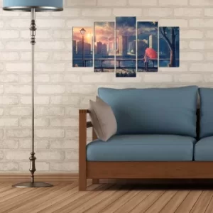 Image of 5PMX-119 Multicolor Decorative MDF Painting (5 Pieces)