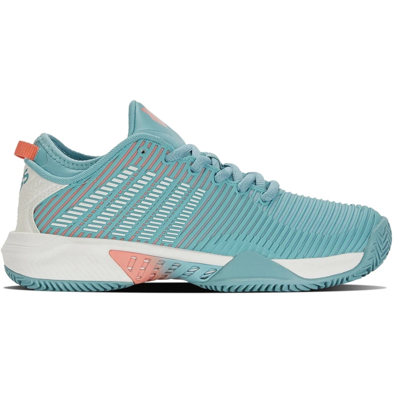 Image of K-Swiss Womens Hypercourt Supreme Clay Court Lace Up Tennis Shoes Blu/Blnc/Desert female 5 (38)