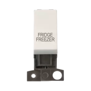 Image of Click Scolmore MiniGrid 13A Double-Pole Ingot Fridge Freezer Switch Polar White - MD018PW-FF