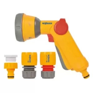 Image of Hozelock Multi Spray Gun Starter Set 2343 - Yellow & Grey