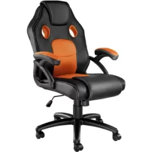 Image of Gaming chair - Racing Mike - office chair, computer chair, ergonomic chair - black/orange - black/orange