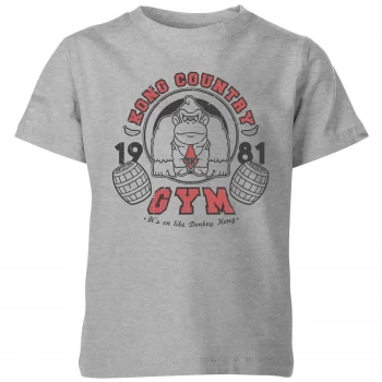 Image of Nintendo Donkey Kong Gym Kid's T-Shirt - Grey - 3-4 Years