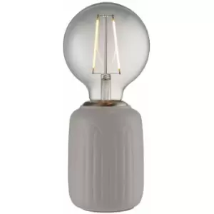 Image of Loops - Table Lamp - Taupe Glaze & Satin Nickel Plate - 40W E27 gls - Base Only