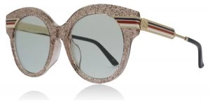 Image of Gucci GG0282SA Sunglasses Nude / Gold 006 52mm