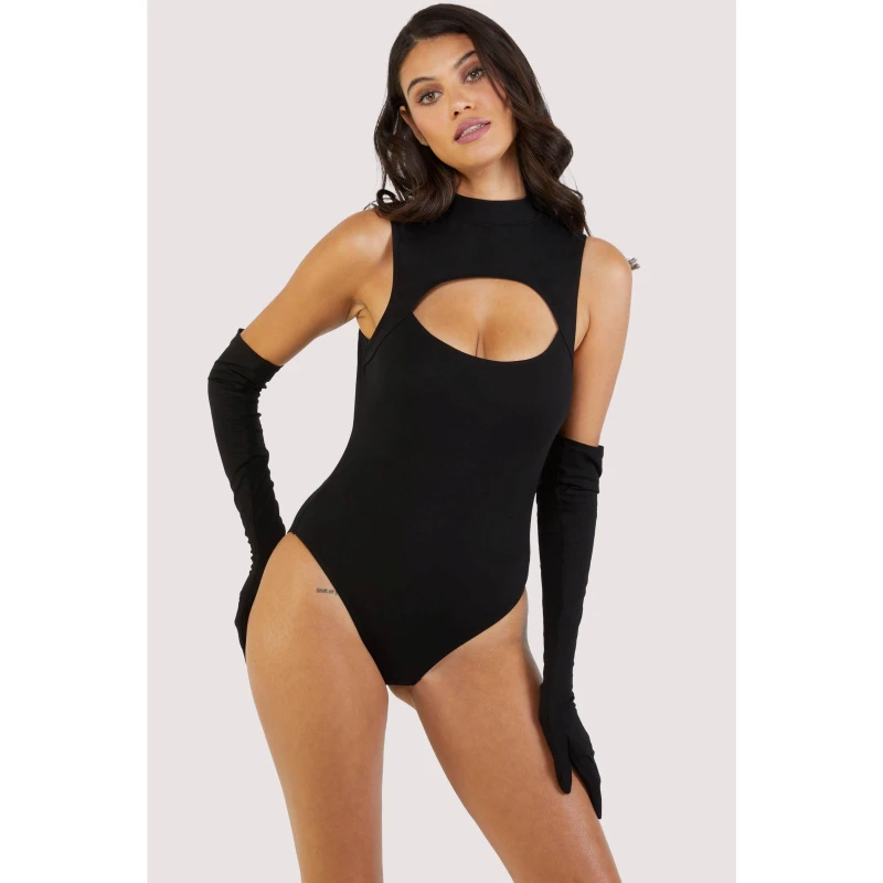 Image of Wolf and Whistle Jessenia High-Necked Body With Gloves Black female 20