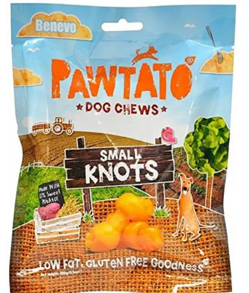 Image of Benevo Pawtato Small Knots Dog Treats 150g