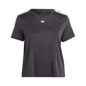 Image of adidas AEROREADY Train Essentials 3-Stripes T-Shirt (Plus - Black