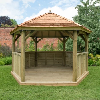 Image of Forest (Installation Included) Cedar Roof Gazebo - 4m