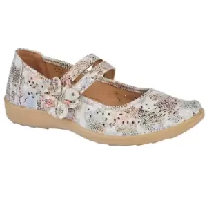 Image of Boulevard Womens/Ladies Flower Bar Shoe (6 UK) (Multicoloured)