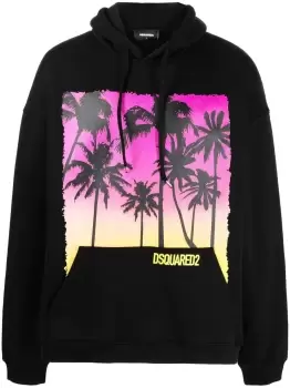 Image of DSQUARED2 D2 Sunrise Cool Hoodie Black
