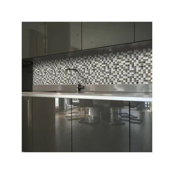 Image of Antwerp Mosaic Tile Sheet 300mm x 300mm - Black - Mosaic Warehouse