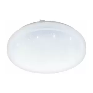 Image of Loops - Wall Flush Ceiling Light White Shade White Plastic With Crystal Effect LED 11.5W