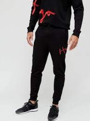 Image of Hugo Boss Dalfie Script Logo Jogging Pants Black Size S Men