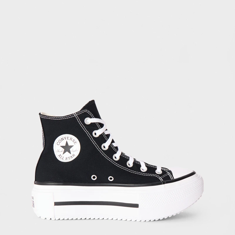 Image of Converse Womens Canvas High-Top Trainers Black/White female 4 (36.5)
