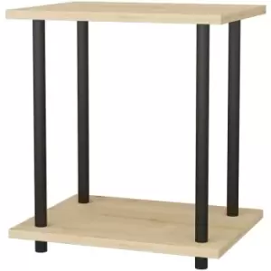 Image of Decorotika - Bristol Side Table Coffee Table for Living Room and Office - Black and Oak - BLACK OAK