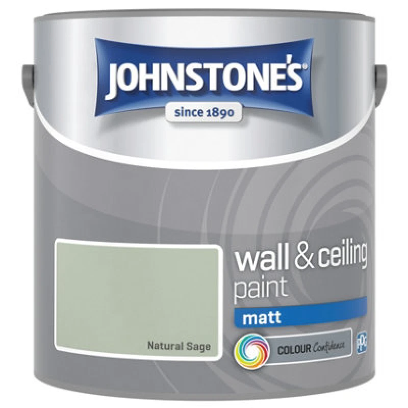 Image of Johnstone's Matt Emulsion Paint, 2.5L, Natural Sage