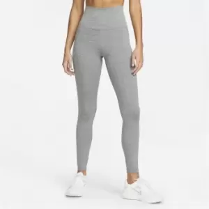 Image of Nike One Dri-FIT Womens High-Rise Leggings - Grey