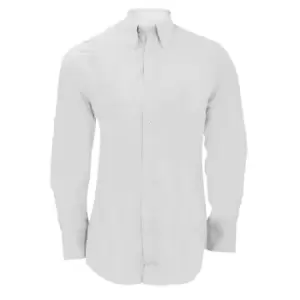 Image of Kustom Kit Mens City Long Sleeve Business Shirt (16.5inch) (White)