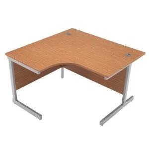 Image of Jemini Oak 1200mm Left Hand Radial Cantilever Desk KF838040