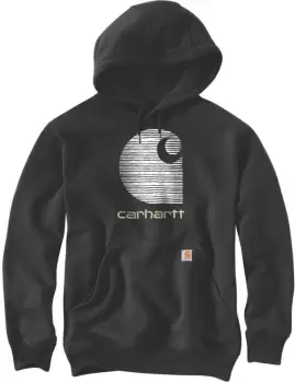 Image of Carhartt Rain Defender C Logo Hoodie, Black Size M black, Size M