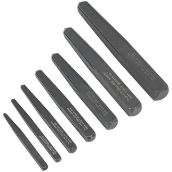 Image of Sealey Screw Extractor Square Type Set Pack of 7